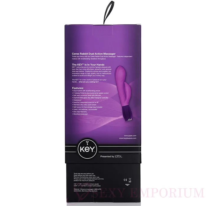 JOPEN Ceres Rabbit Dual Action Massager Lavender California Exotics Vibrators