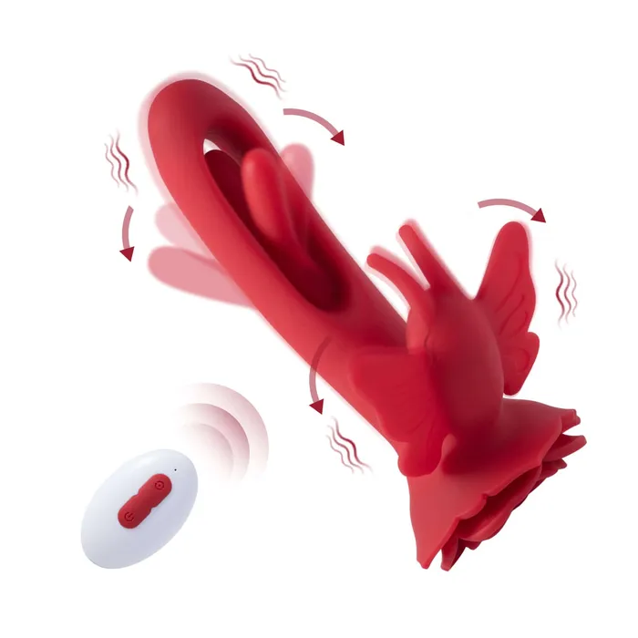 Layla Butterfly Clit and GSpot Vibrator Red Honey Play Box Vibrators Layla Butterfly Clit and GSpot Vibrator Red Honey Play Box Vibrators