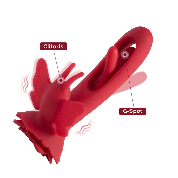Layla Butterfly Clit and GSpot Vibrator Red Honey Play Box Vibrators Layla Butterfly Clit and GSpot Vibrator Red Honey Play Box Vibrators
