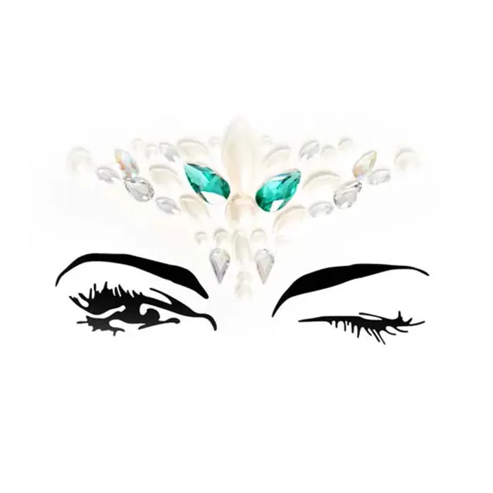 Leg Avenue Vibrators Sirene Adhesive Face Jewels Sticker 6pk