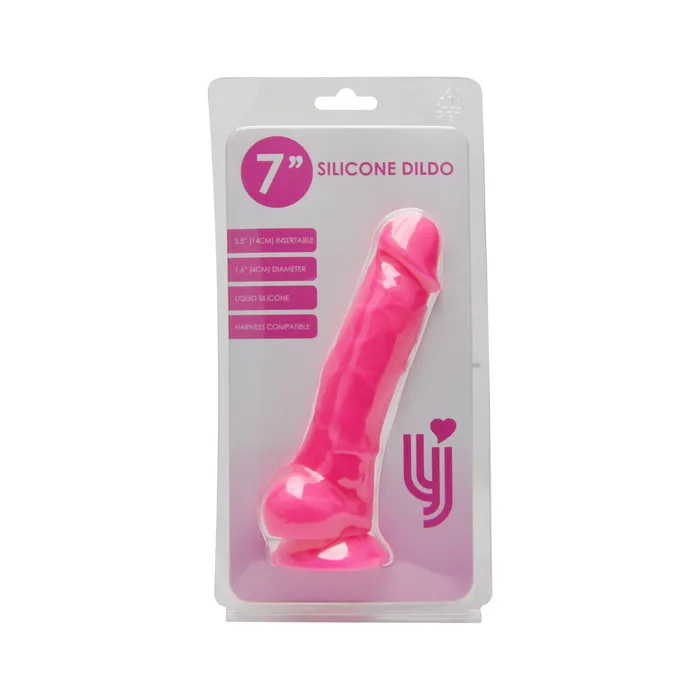 Loving Joy 7 Inch Realistic Silicone Dildo with Suction Cup and Balls Pink Loving Joy Dildos Loving Joy 7 Inch Realistic Silicone Dildo with Suction Cup and Balls Pink Loving Joy Dildos