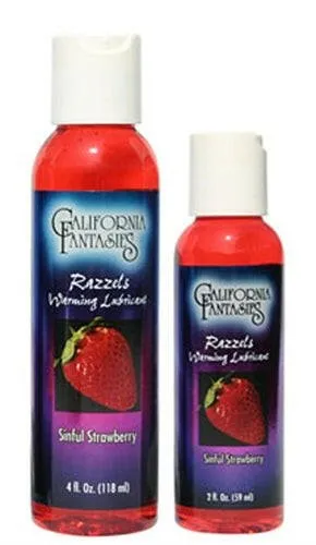 Lubricants California Fantasies Razzels Warming Lubricant Sinful Strawberry 2 Oz Bottle Lubricants California Fantasies Razzels Warming Lubricant Sinful Strawberry 2 Oz Bottle