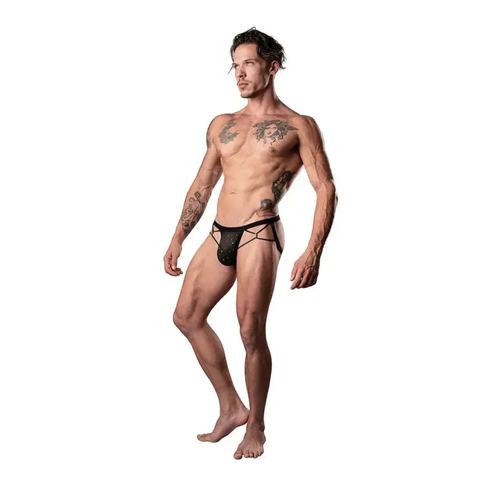 Male Power Male Sex Toys Male Power Show Stopper Jock Silver Mesh Dot SM