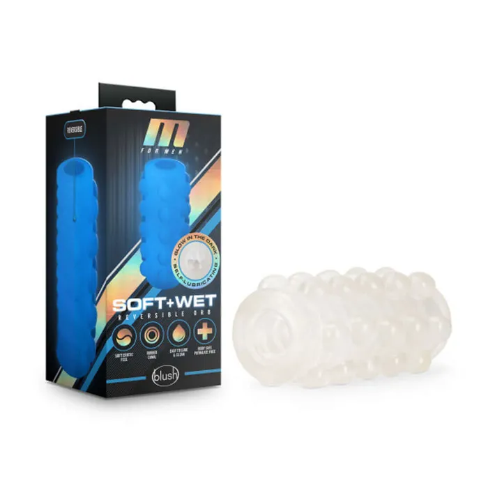 Male Sex Toys Blush M for Men Soft and Wet Reversible Orb Frosted