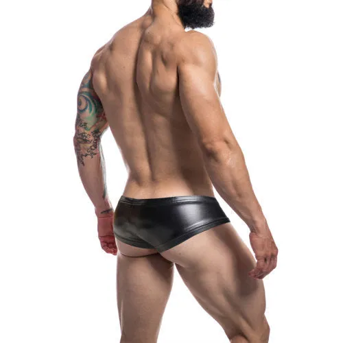 Mens Underwear C4M Booty Shorts Black Leatherette Large Cut 4 Men Mens Underwear C4M Booty Shorts Black Leatherette Large Cut 4 Men