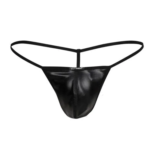 Mens Underwear Cut 4 Men C4M GString Black Leatherette Large Mens Underwear Cut 4 Men C4M GString Black Leatherette Large