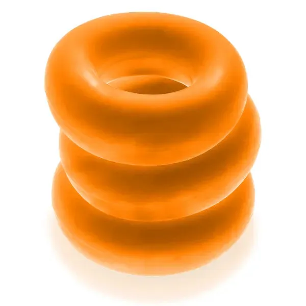 OXBALLS FAT WILLY 3pack jumbo cockrings ORANGE Enhancers