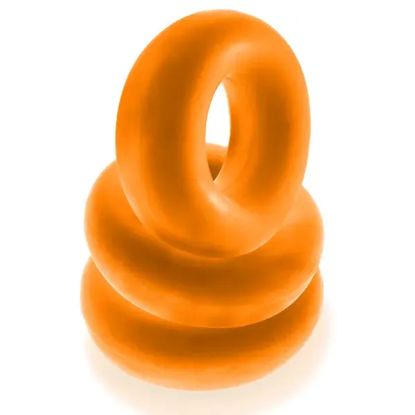 OXBALLS FAT WILLY 3pack jumbo cockrings ORANGE Enhancers