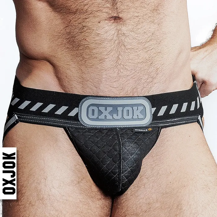 PACKER industrial quilted cargo strapjock BLACK PUFF XXLARGE OXBALLS Anal