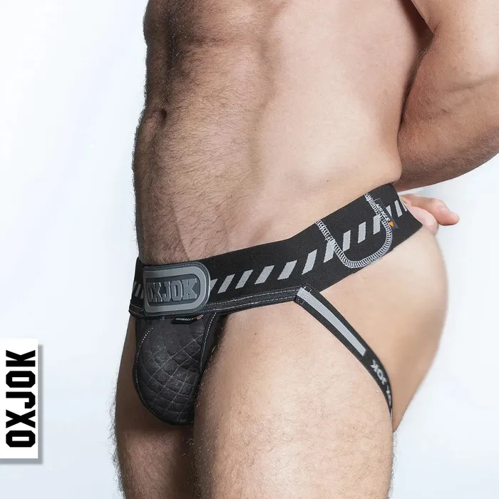 PACKER industrial quilted cargo strapjock BLACK PUFF XXLARGE OXBALLS Anal