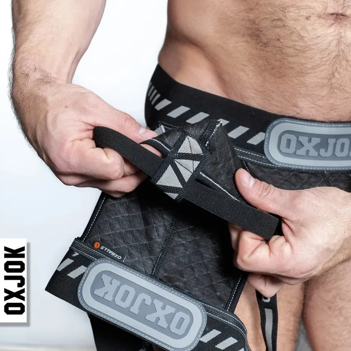 PACKER industrial quilted cargo strapjock BLACK PUFF XXLARGE OXBALLS Anal