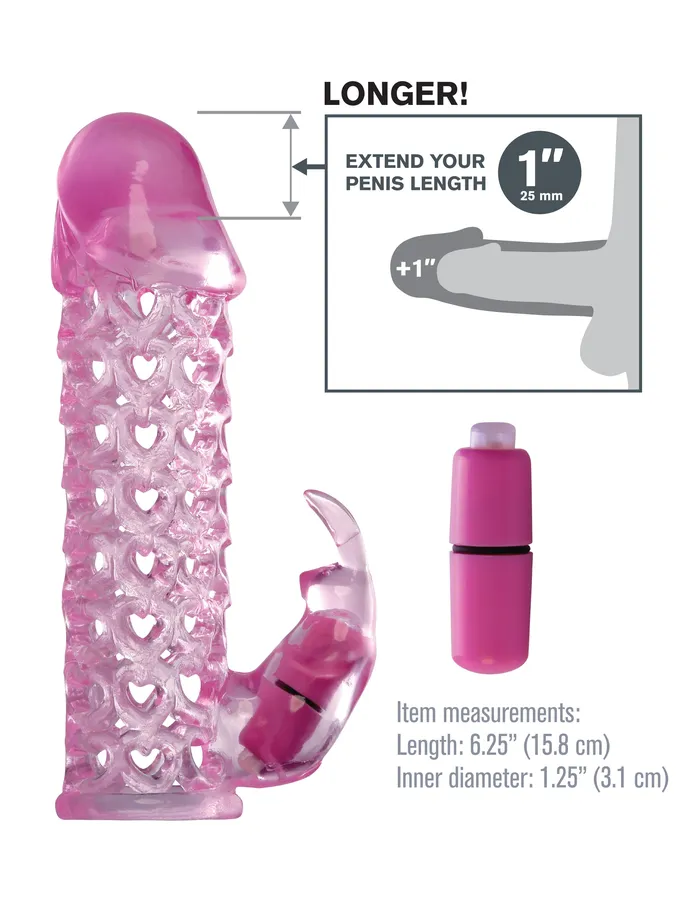 Pipedream Vibrators Fantasy XTensions Vibrating Couples Cage Pink