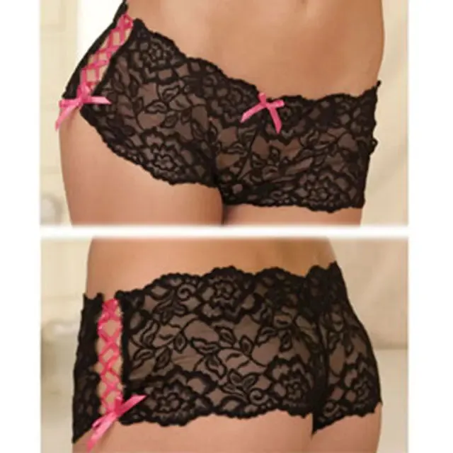 Rene Rofe Crotchless Lace Side Tie Boyleg ML Rene Rofe Couples