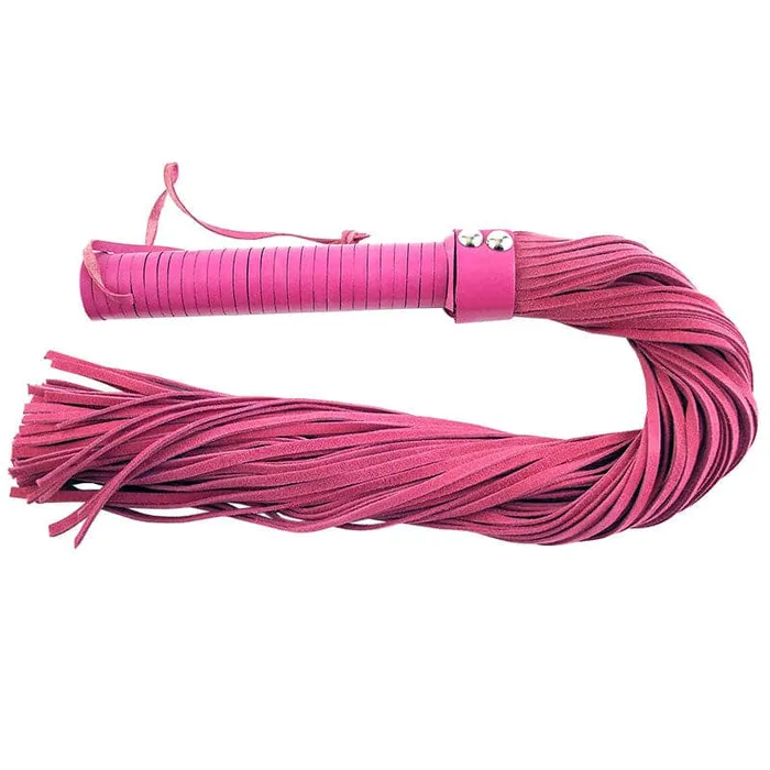Rouge Garments Vibrators Rouge Garments Pink Suede Flogger