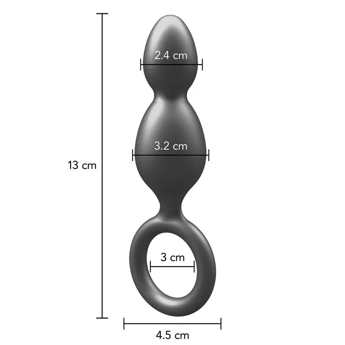 ToyJoy Buttocks The Plugger 2 Balls Metallic Silicone Plug Toy Joy Sex Toys Anal ToyJoy Buttocks The Plugger 2 Balls Metallic Silicone Plug Toy Joy Sex Toys Anal