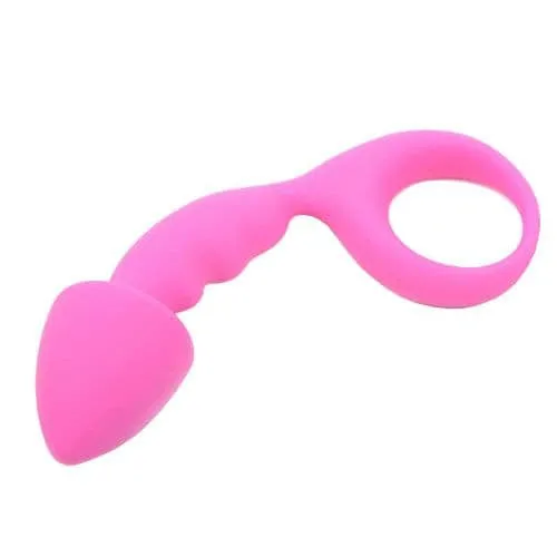 Various Toy Brands Anal Pink Silicone Curved Comfort Butt Plug