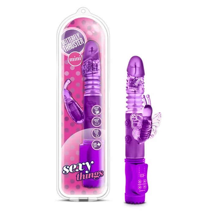 Vibrators Sexy Things Butterfly Thruster Mini Purple Blush