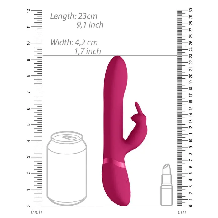 Vive Amoris Pink Rabbit Vibrator With Stimulating Beads Shots Toys Female Sex Toys