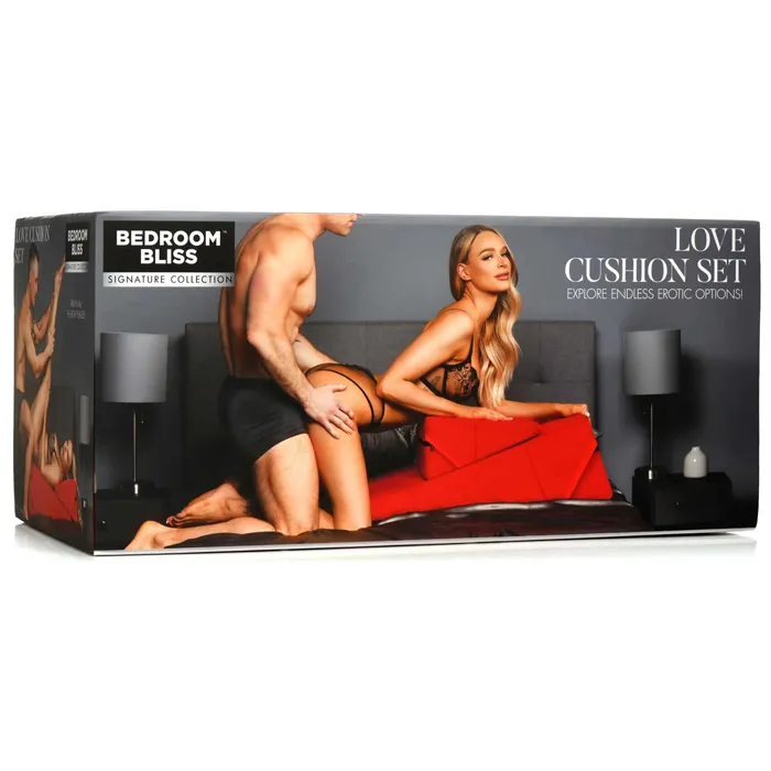 XR Bedroom Bliss Anal Love Cushion Set Foam Wedge Pillow Set Red
