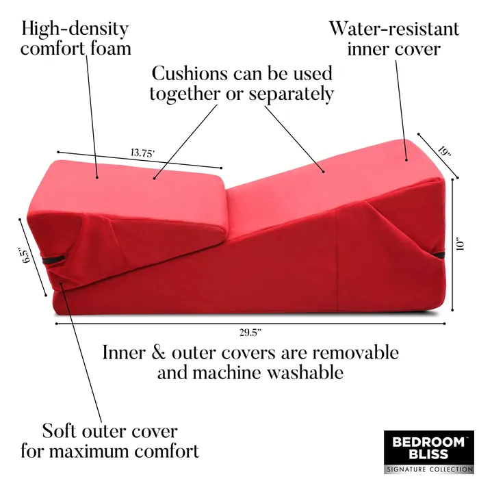 XR Bedroom Bliss Anal Love Cushion Set Foam Wedge Pillow Set Red XR Bedroom Bliss Anal Love Cushion Set Foam Wedge Pillow Set Red