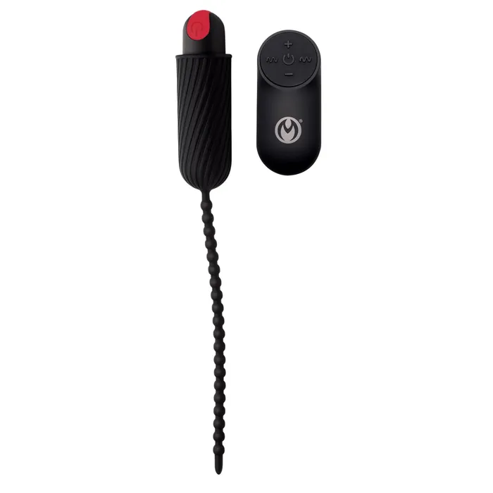 XR Brands Anal 28x Dark Chain Rechargeable Remote Silicone Sound Black