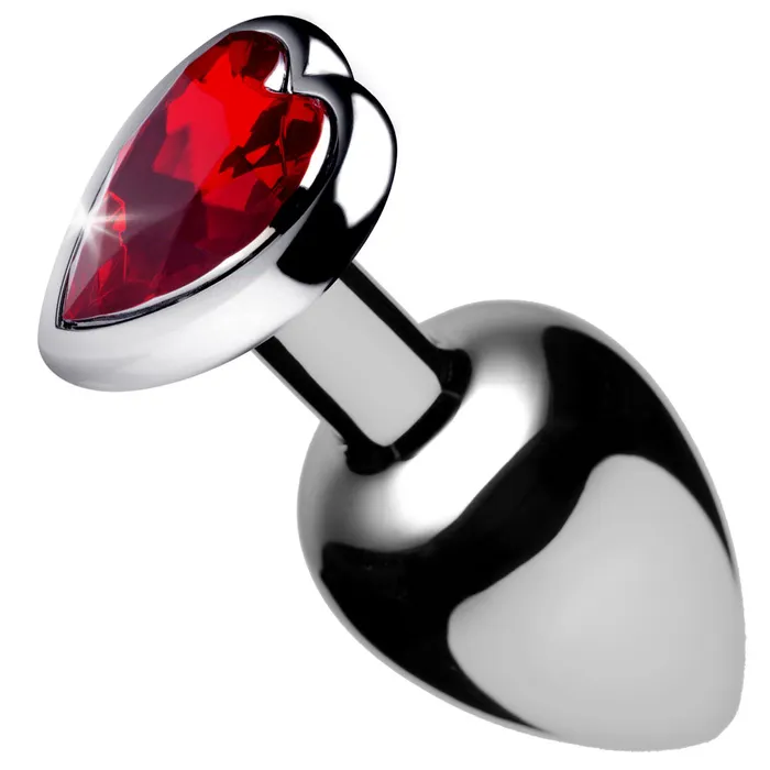 XR Brands Booty Sparks Anal Red Heart Gem Anal Plug Small