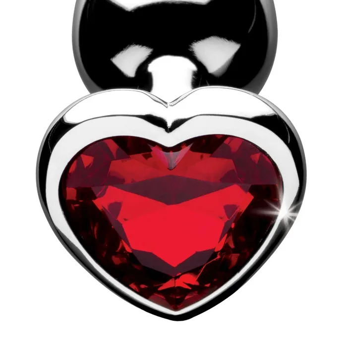 XR Brands Booty Sparks Anal Red Heart Gem Anal Plug Small
