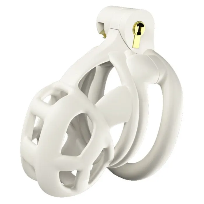 0265M White Locking Male Chastity Cage Discreet Secure and EscapeProof Moonwell Male Sex Toys 0265M White Locking Male Chastity Cage Discreet Secure and EscapeProof Moonwell Male Sex Toys