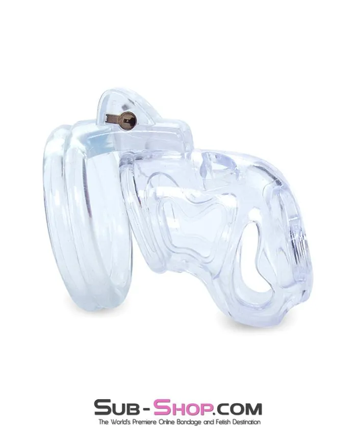 1571AR Hard Up Clear High Security Cock Cage Chastity Device Aria Male Sex Toys