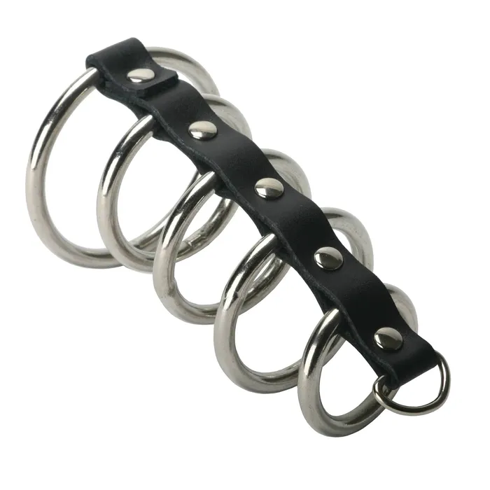 5 Ring Chastity Device XR Brands Male Sex Toys 5 Ring Chastity Device XR Brands Male Sex Toys