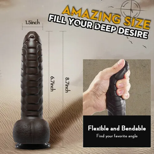 87 Inch Black Remote Control Vibrating Thrusting Dildo Anal