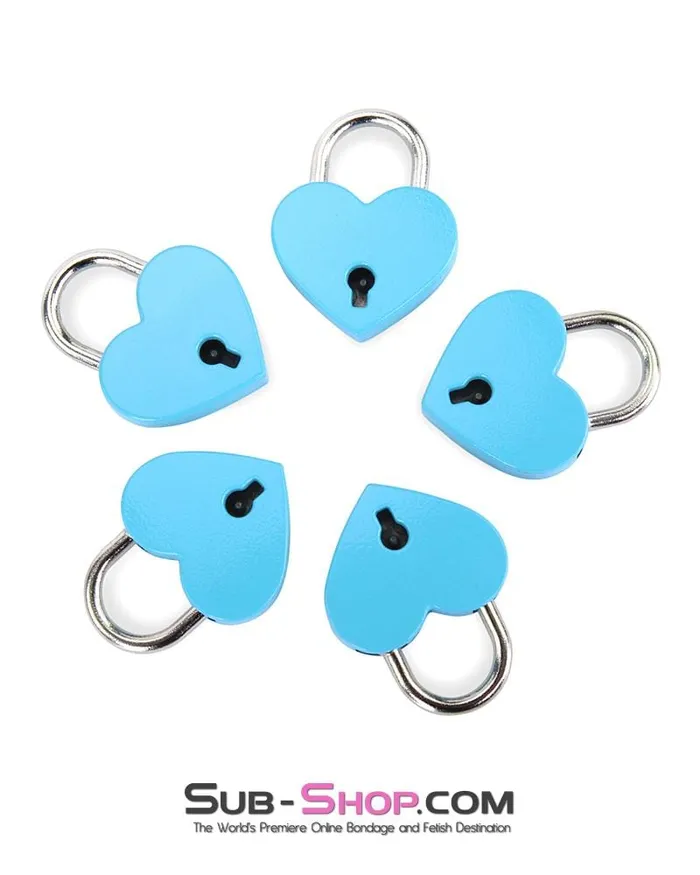 9721AE Diamond Blue Bondage Gear Heart Padlock LAST CHANCE Final Closeout Ali Express Anal