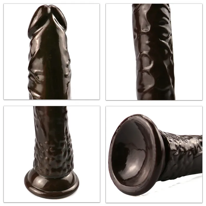  Anal 8 Inch small straight coffee dildo
