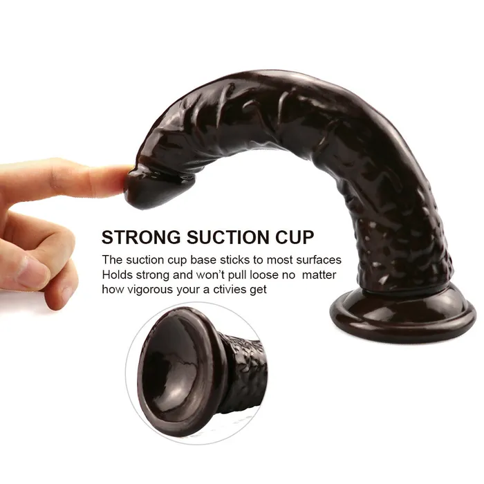  Anal 8 Inch small straight coffee dildo