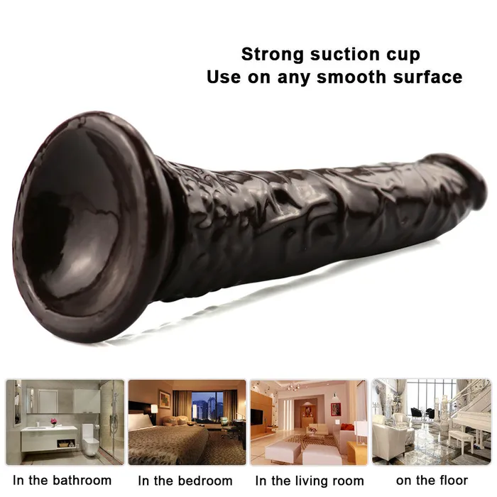  Anal 8 Inch small straight coffee dildo