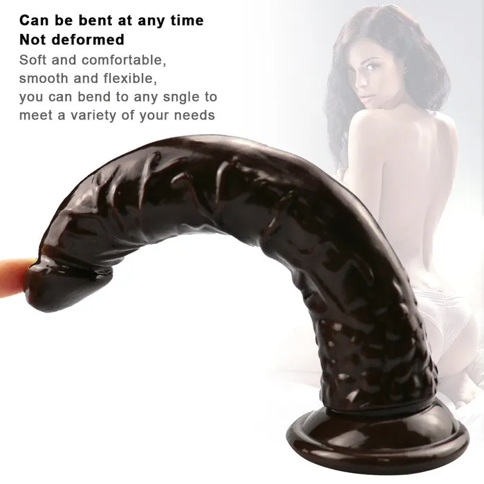  Anal 8 Inch small straight coffee dildo