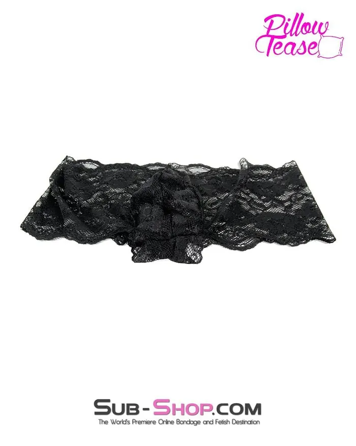 Anal Ali Express 8754AE Feminization Sissy Bimbo Vixen Bitch Black Lace Sissy Male Panties