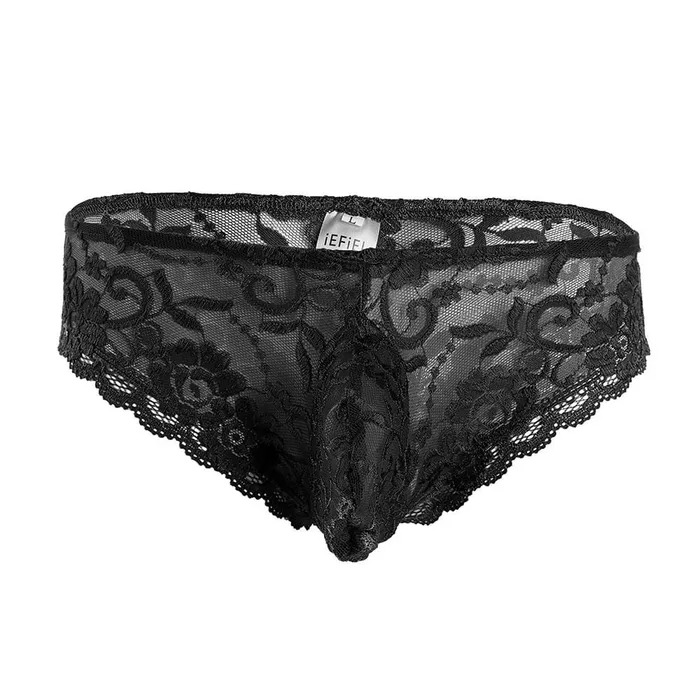Anal Ali Express 8754AE Feminization Sissy Bimbo Vixen Bitch Black Lace Sissy Male Panties