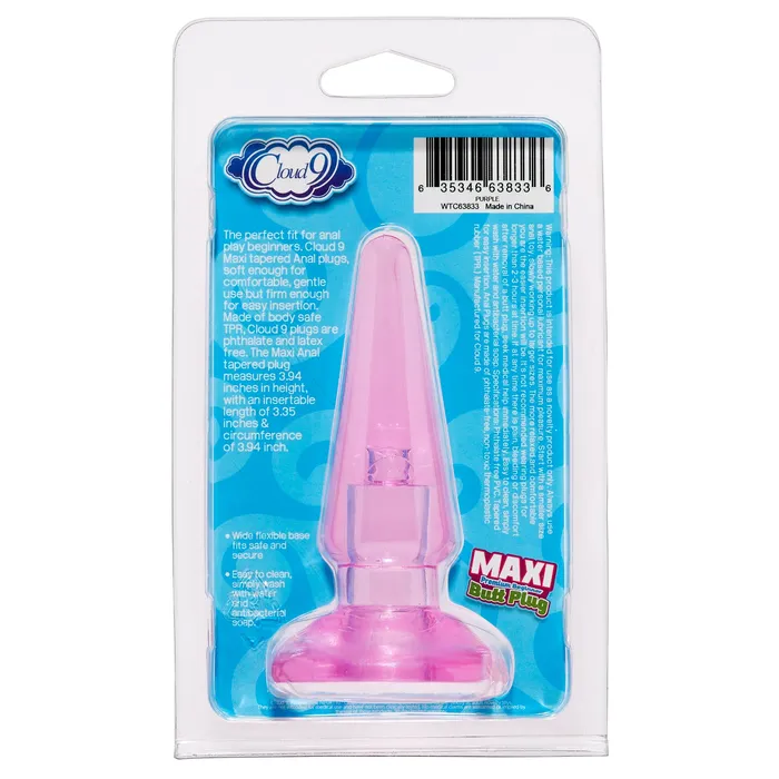 Anal Cloud 9 Novelties Maxi Butt Plug Purple Anal Cloud 9 Novelties Maxi Butt Plug Purple
