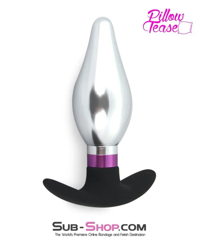 Anal Eiffel 0382E Flare Purple and Polished Aluminum Butt Plug with Silicone Base Anal Eiffel 0382E Flare Purple and Polished Aluminum Butt Plug with Silicone Base