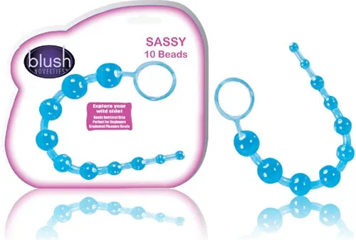 Blue BeginnerFriendly Anal Beads with Loop Handle Blush Novelties Male Sex Toys Blue BeginnerFriendly Anal Beads with Loop Handle Blush Novelties Male Sex Toys