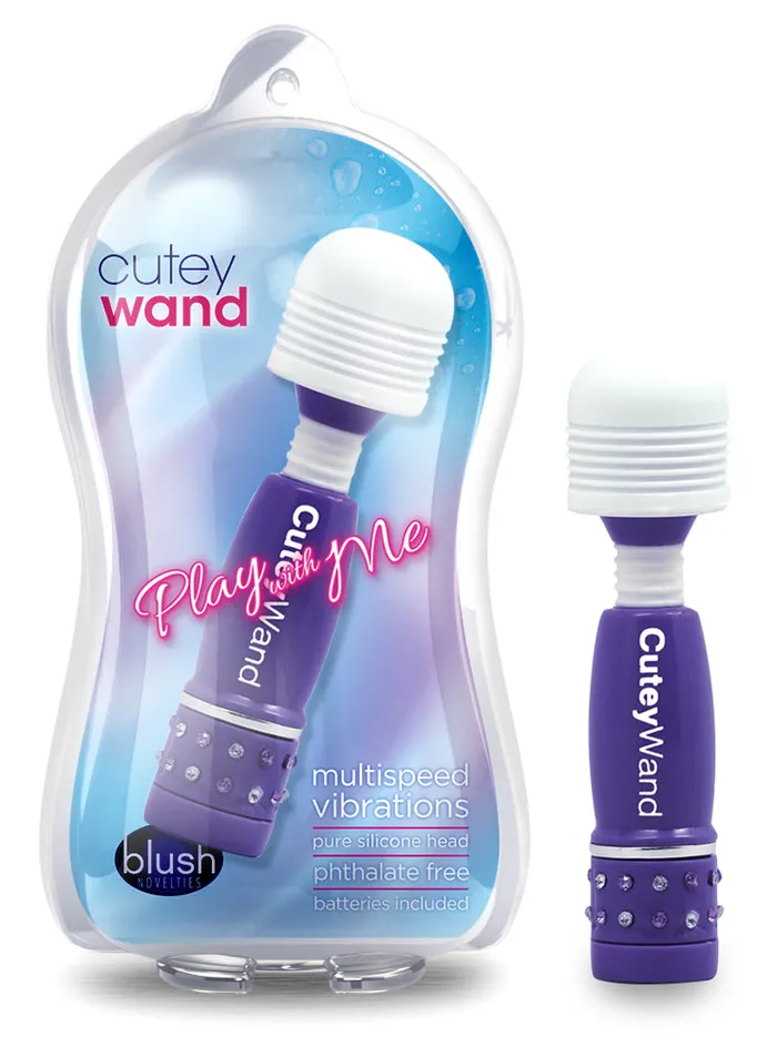 Blush Novelties Mini Magic Wand 4Inch Vibrating Cutey for Big Fun Anal