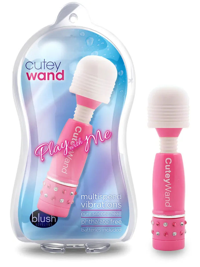 Blush Novelties Mini Magic Wand 4Inch Vibrating Cutey for Big Fun Anal