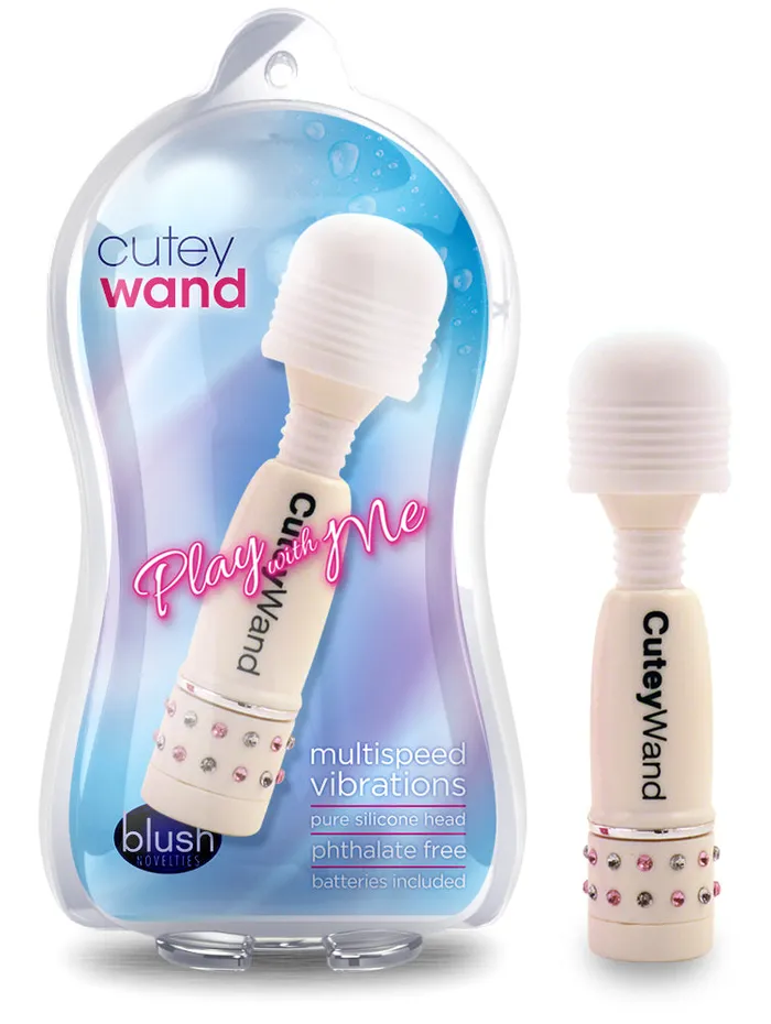 Blush Novelties Mini Magic Wand 4Inch Vibrating Cutey for Big Fun Anal