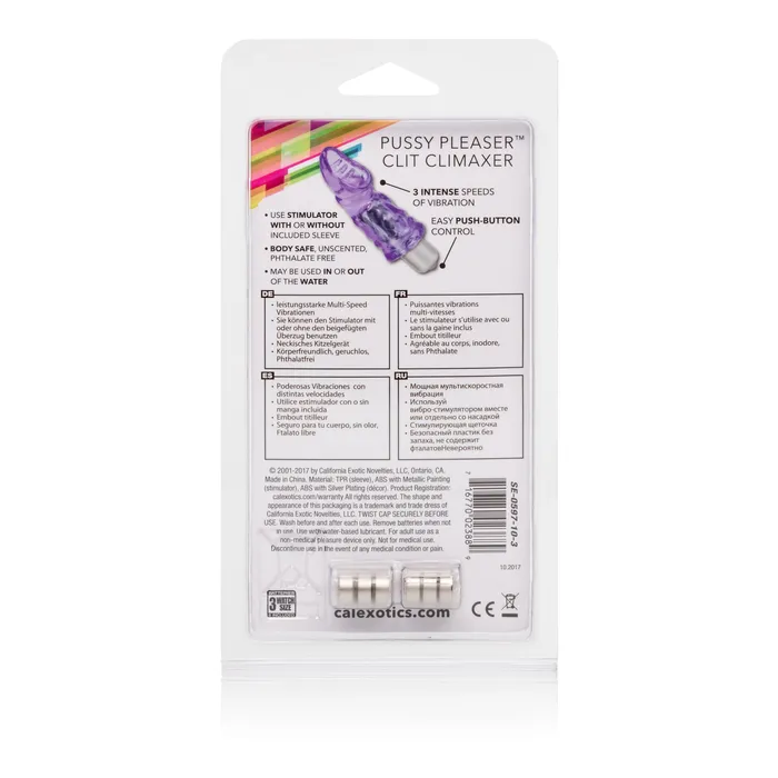 Clit Tickler with Suction Cup and Wireless Stimulator Calexotics Female Sex Toys