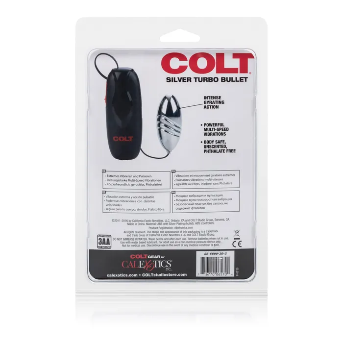 Colt Turbo Bullet Silver CalExotics Vibrators Colt Turbo Bullet Silver CalExotics Vibrators