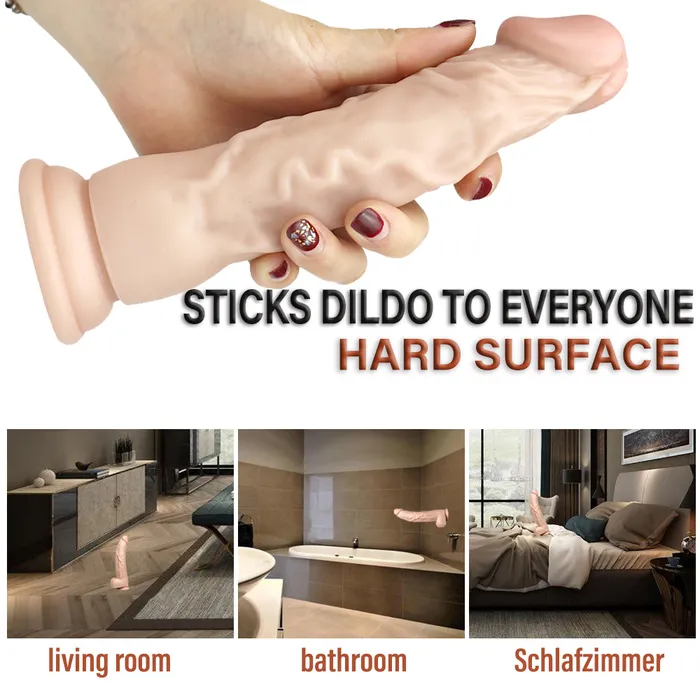 Dildos 8 Inch super straight skin color dildo