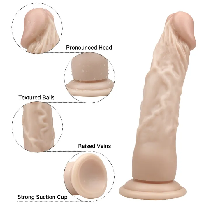 Dildos 8 Inch super straight skin color dildo