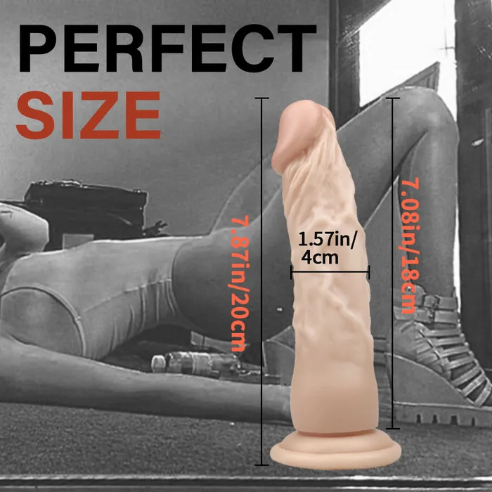 Dildos 8 Inch super straight skin color dildo