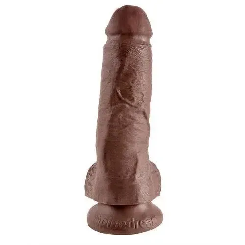 Dildos Pipedream King Cock 8Inch Cock With Balls Brown